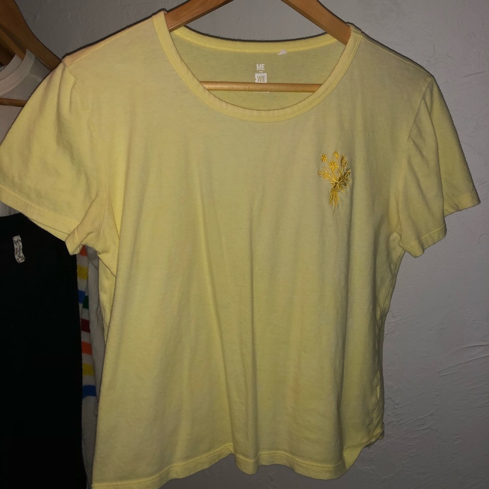 Yellow crop top